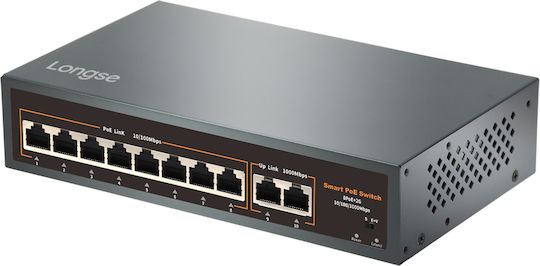 Longse HT82GA Unmanaged L2 PoE+ Switch with 8 Gigabit (1Gbps) Ethernet Ports