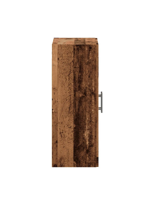 Wand Wohnzimmer Vitrine aus Spanplatte mit Glas Coffee 69.5x34x90cm