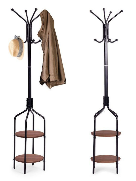 Modernhome Freistehender Kleiderständer Metallisch Schwarz 180cm