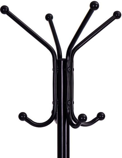 Modernhome Καλόγερος Μεταλλικός Μαύρος 180cm