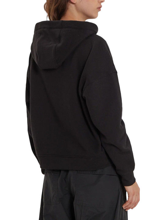 Women's Sweatshirt Hooded Black