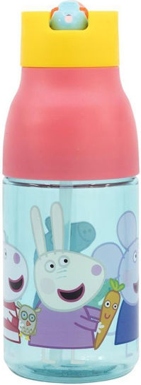 Stor Peppa Pig Core 2022 Kids Water Bottle Peppa Pig Stainless Steel with Straw 420ml