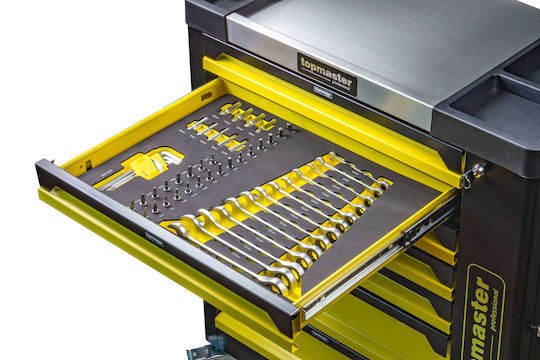 Tool Cabinet 7 Drawers Equipped 182 Pieces Tmp Top Master Pro 455555