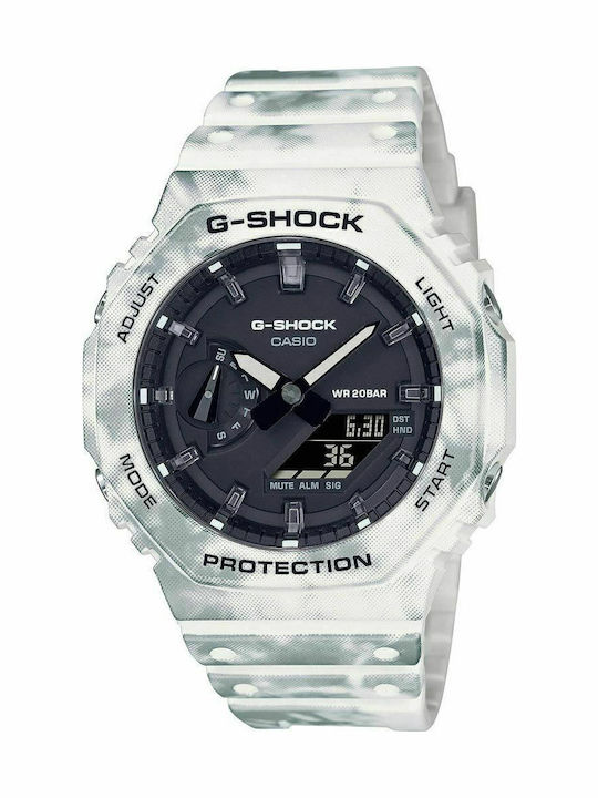Casio G-Shock Men's Watch 45.4mm Chronograph Battery with White Rubber Strap