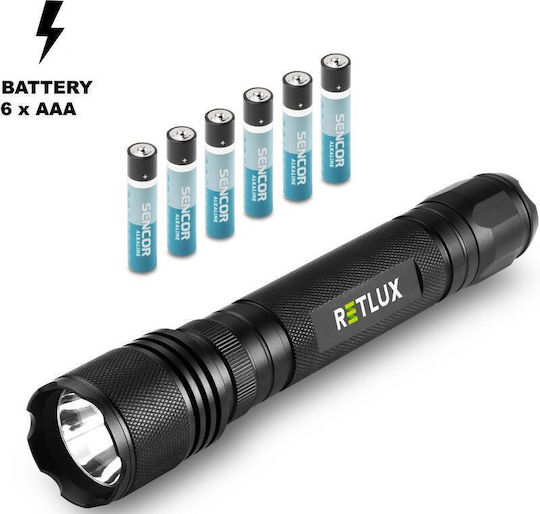 Retlux Flashlight LED IP44 with Maximum Brightness 100lm Black