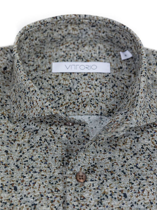 Vittorio Artist Cotton Shirt Grey