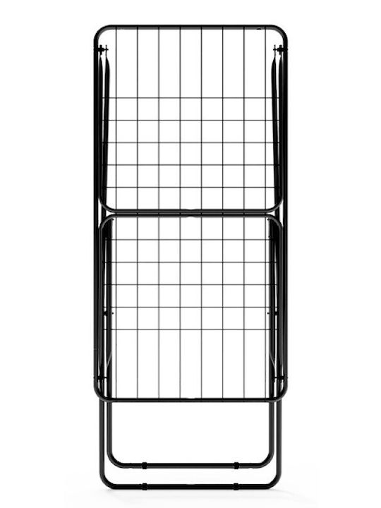 Viosarp Metallic Folding Floor Clothes Drying Rack with Hanging Length 18m
