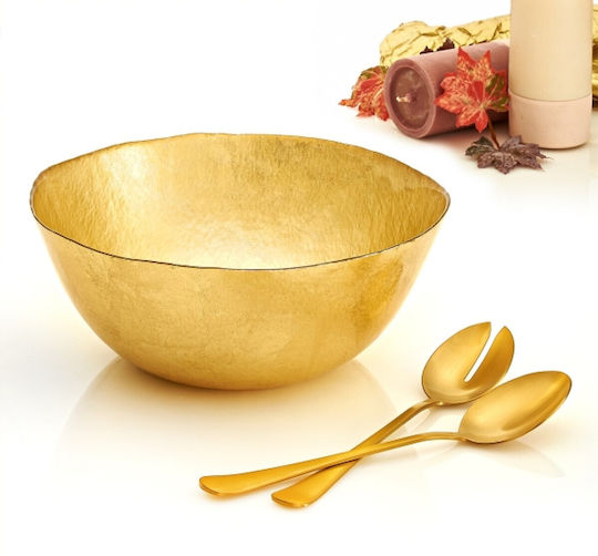 Cryspo Trio Kronos Oro Bol Pentru Salată Din Sticlă Cryspo Trio Kronos Oro Bol Pentru Salată Din Sticlă