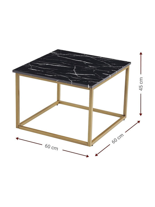 Square Coffee Table Ziva Wooden Mauro L60xW60xH45cm.