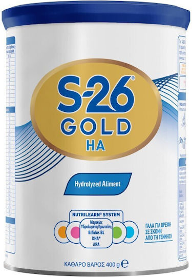 Wyeth Γάλα σε Σκόνη S-26 Gold HA για 0+ Μηνών 400gr