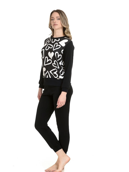 Zen by Daisy Winter Women's Pyjama Set Cotton Black