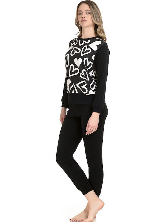 Zen by Daisy Winter Damen Pyjama-Set Schwarz Zen by Daisy Winter Damen Pyjama-Set Schwarz