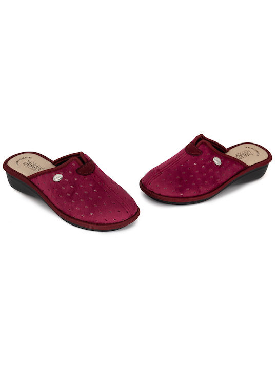 Zarkadi Winter Women's Slippers in Burgundy color