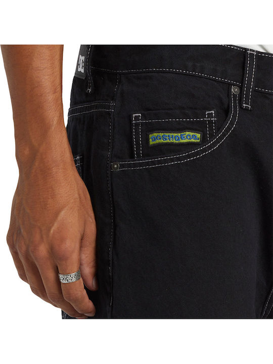 Worker Men's Jeans Pants with Loose Baggy Fit Black
