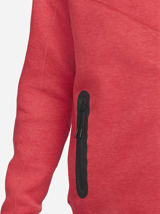 Tech Fleece Windrunner Cardigan With Red Hood