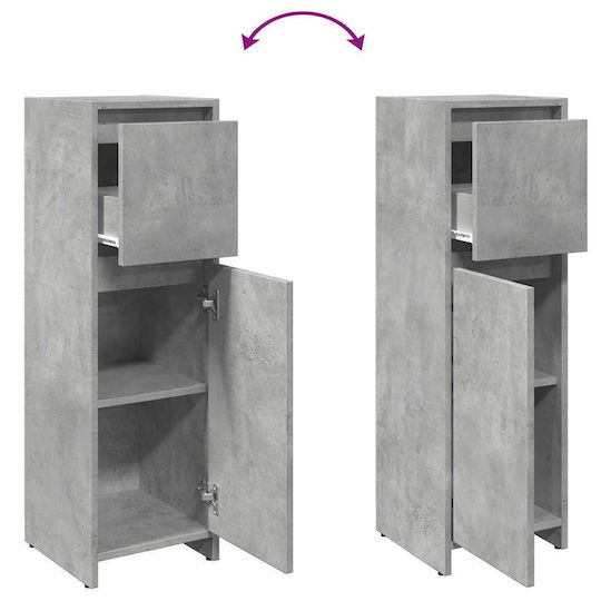 vidaXL Bathroom Cabinet L30xW30xH95cm Gray