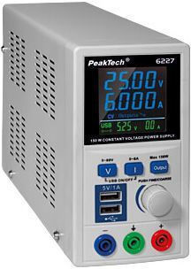 PeakTech Laboratory Power Supply with 1 Channel 60V 6A and Maximum Power 150W 6227