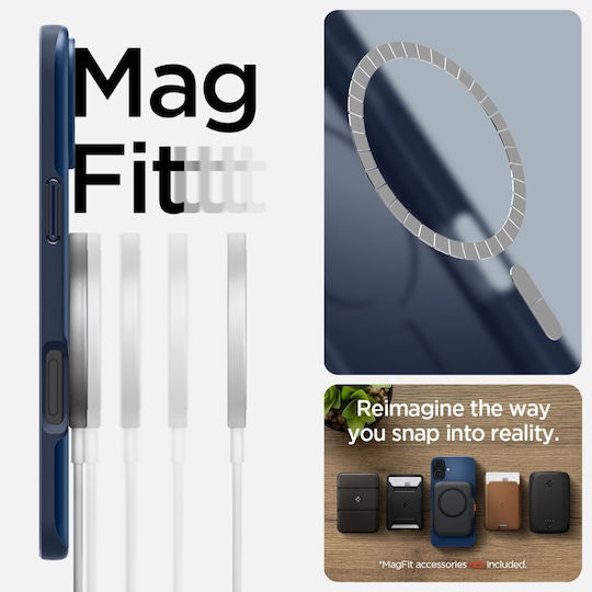 Spigen Thin Fit Mag Magsafe Iphone 16 Albastru Marin