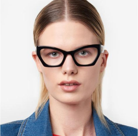 Dsquared2 Plastic Eyeglass Frame Cat Eye Black D2 0133 807