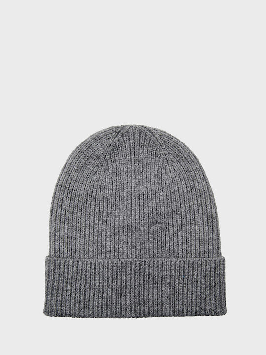 Only Beanie Beanie with Rib Knit in Gray color