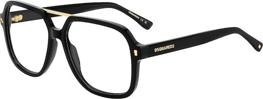Dsquared2 Plastic Eyeglass Frame Black D2 0145 807