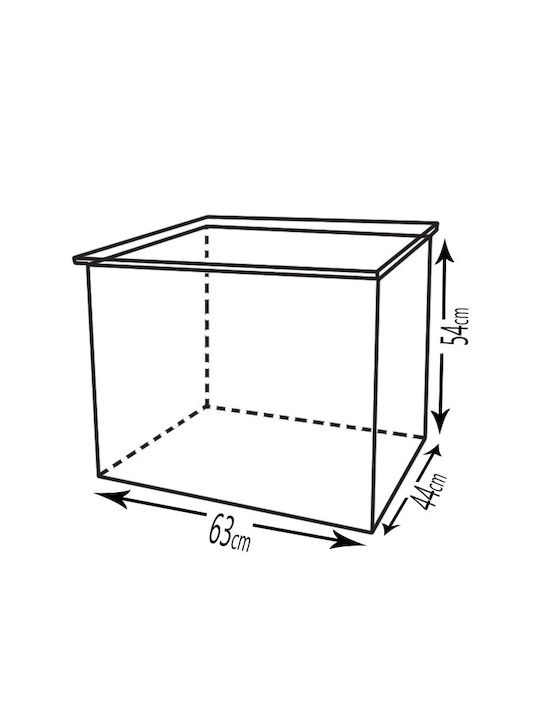GTMED Μεταλλικό Κουτί Αποθήκευσης Ξύλων 63x54x44cm Ασημί