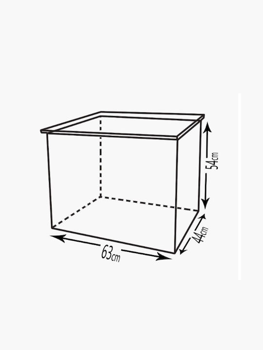 GTMED Μεταλλικό Κουτί Αποθήκευσης Ξύλων 63x54x44cm Μπρούτζινο