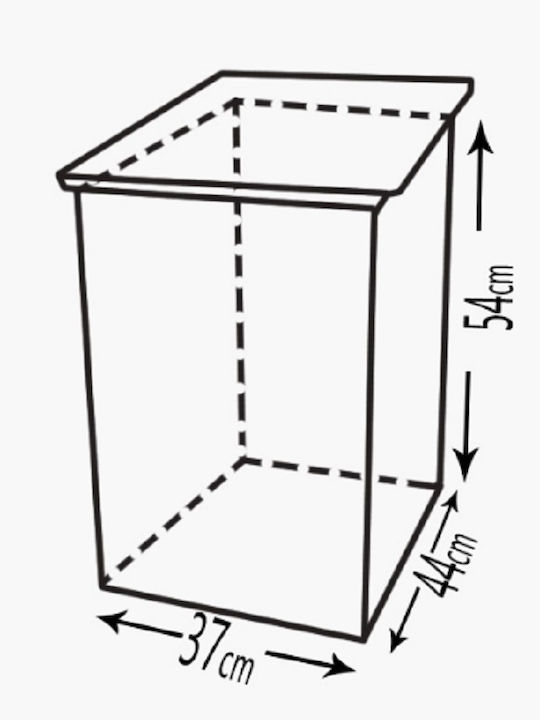 GTMED Μεταλλικό Κουτί Αποθήκευσης Ξύλων 37x54x44cm Καφέ