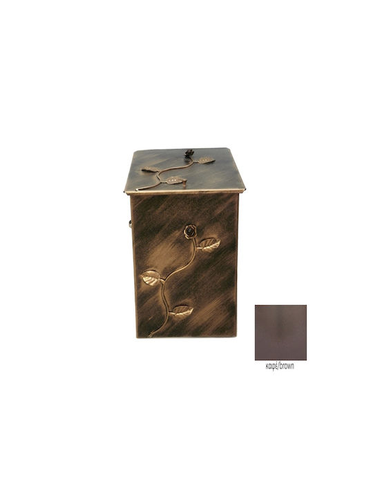 GTMED Metalic Caseta Depozitare lemne 37x54x44cm Maro