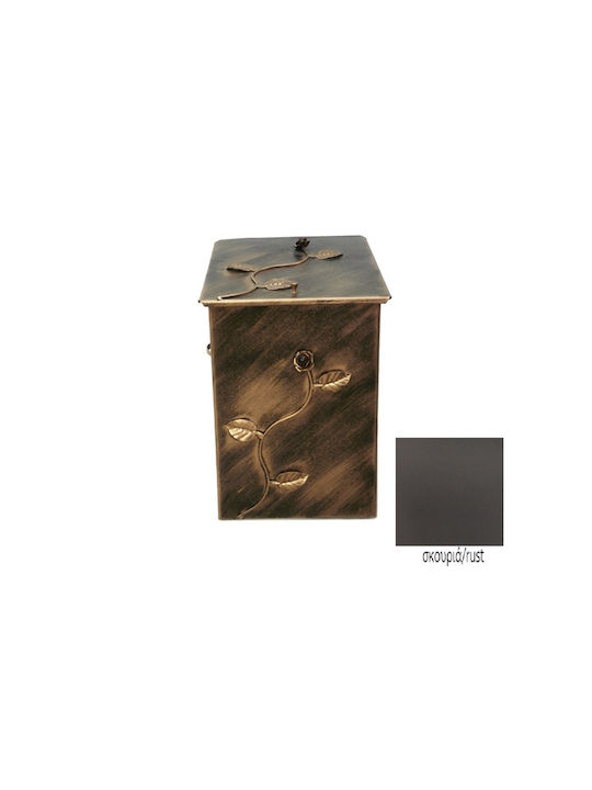 GTMED Metallic Box Wood Storage 37x54x44cm Bronze