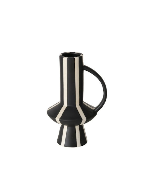 Pamara Dekorative Porzellanvase Weiß Schwarz 20 cm