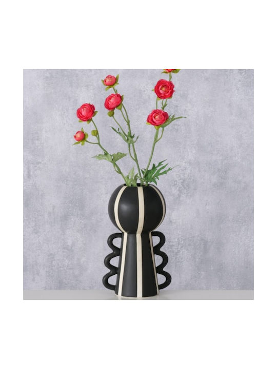 Nanuka Decorative Porcelain Vase White Black 20 cm