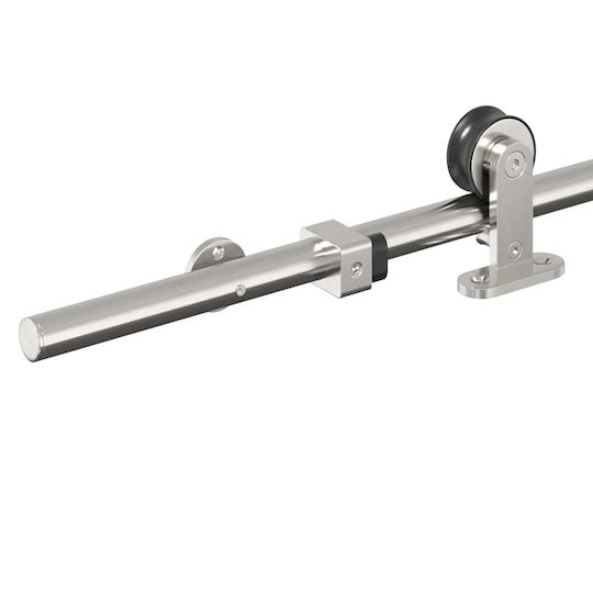 Vidaxl Schiebetürmechanismus Silber 200 cm Edelstahl