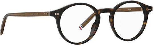 Tommy Hilfiger Männlich Kunststoff Brillenrahmen Braun Schildpatt 1813086