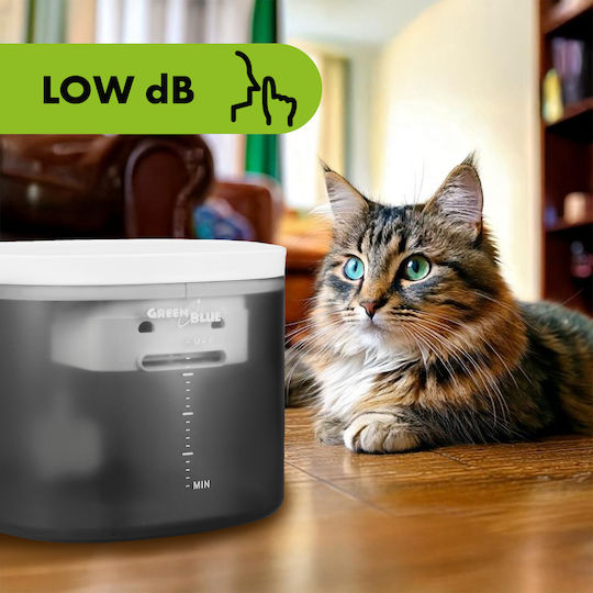 Green Blue Automatic Dog and Cat Feeder and Waterer 3L 21x18x14.5cm
