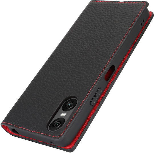 Wallet Piele / Plastic / Silicon Negru (Xperia 10 VI)