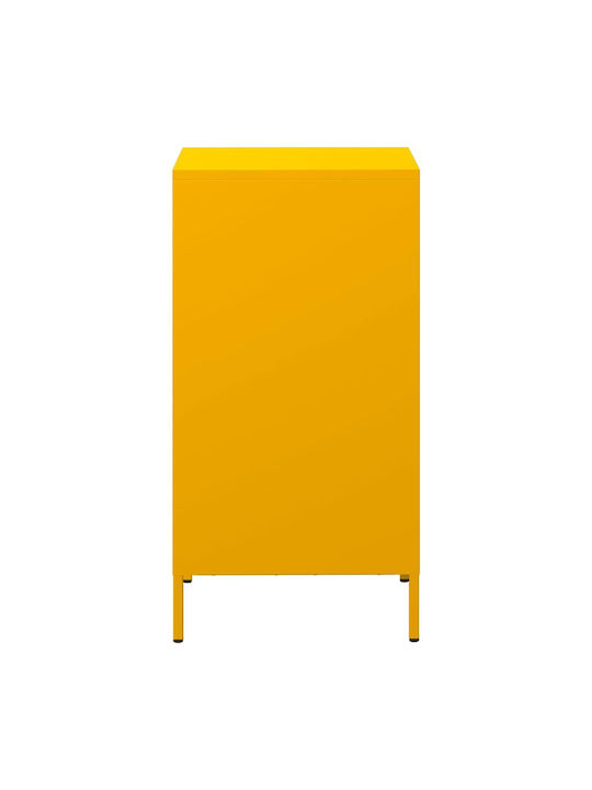 Sideboard Cabinet made of Metal with Drawers Mustard 35x39x73.5cm