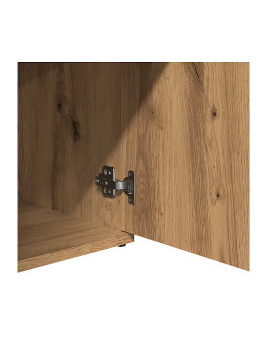 Sideboard made of Wood & Metal with Drawers Oak 91x29.5x75cm