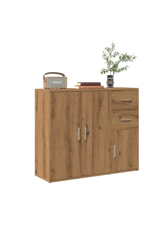Sideboard made of Wood & Metal with Drawers Oak 91x29.5x75cm