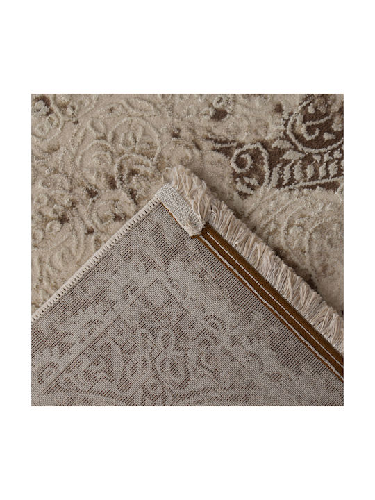 Saray Home Χαλί Ορθογώνιο με Κρόσια Καφέ 200x290cm