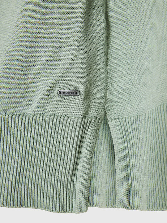 Women's Long Sleeve Sweater Cotton Green