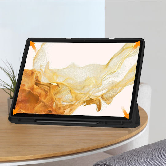 Erbord Flip Cover Dauerhafte Schwarze (Samsung Galaxy Tab S10+ Plus)