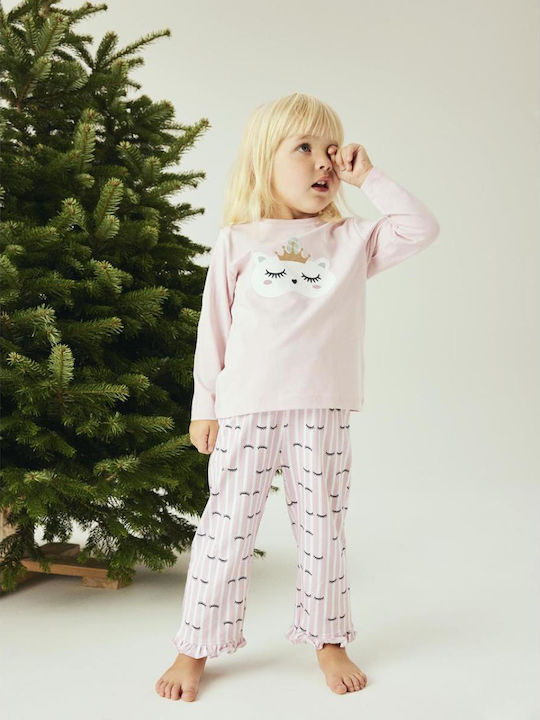 Name It Pijama pentru copii De iarnă Din bumbac Roz Unicorn