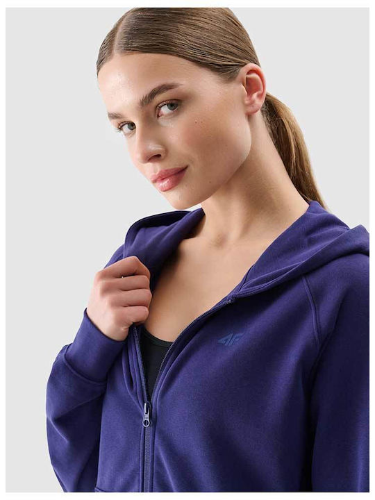 Women's Sweatshirt Jacket Hooded Blue