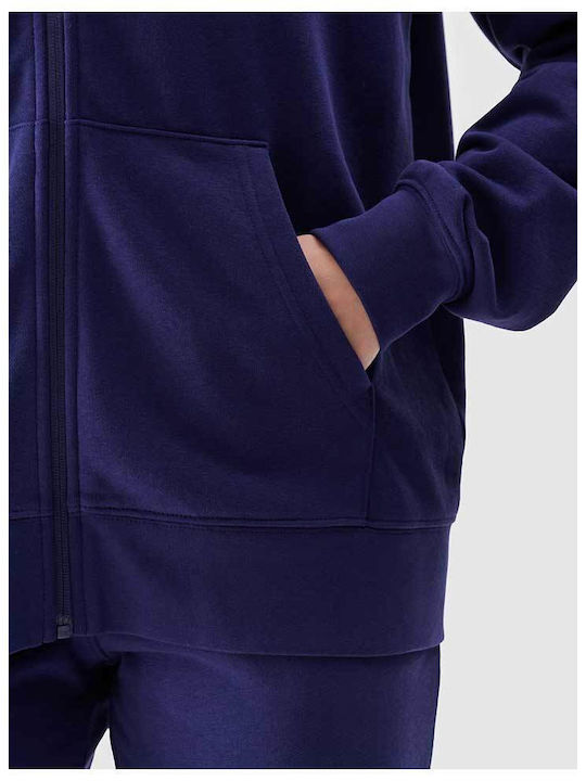 Women's Sweatshirt Jacket Hooded Blue