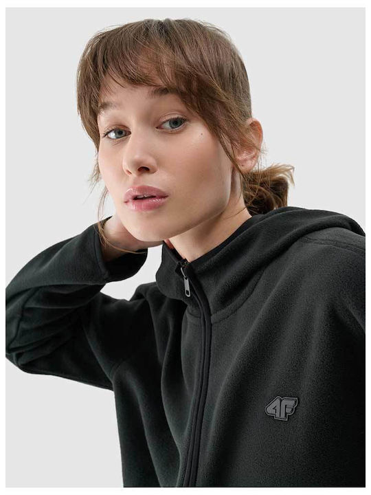 Fleece Jachetă de damă în Negru Culoare