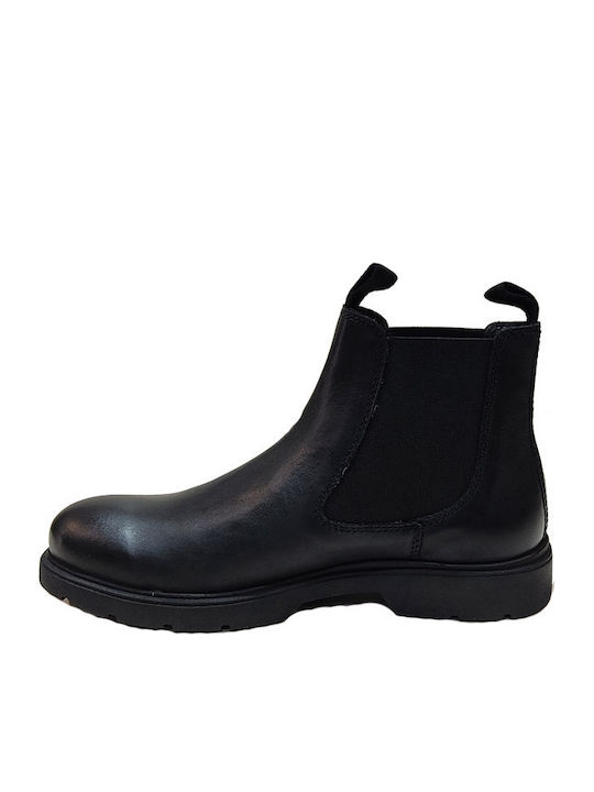 Charlie Leather Black Chelsea Boots