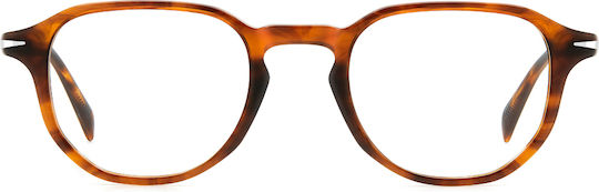 David Beckham Plastic Eyeglass Frame Brown DB 1140 EX4