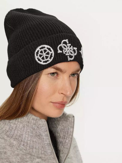 Beanie Feminin Căciulă Tricotat în culoarea Negru