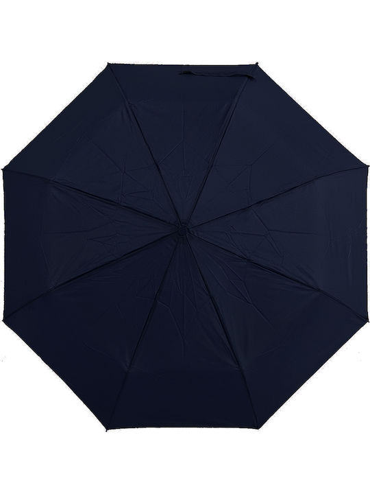 Gift-Me Ομπρέλα Βροχής Σπαστή Navy Μπλε